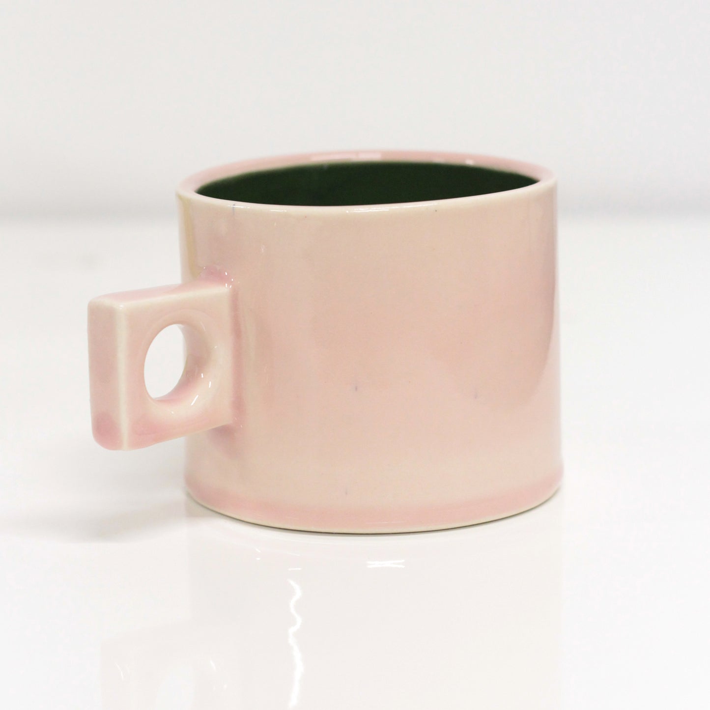 Large Pink/Forest Circle Square Mug