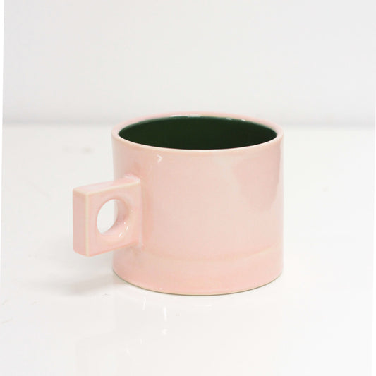 Large Pink/Forest Circle Square Mug