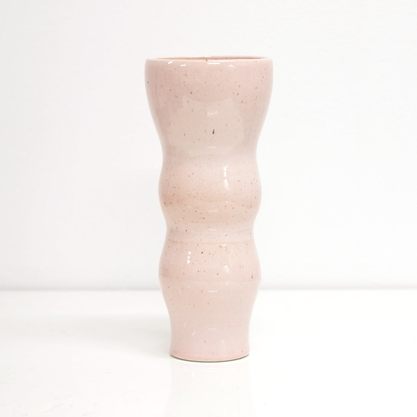 Gloss Pink Wavy Vase